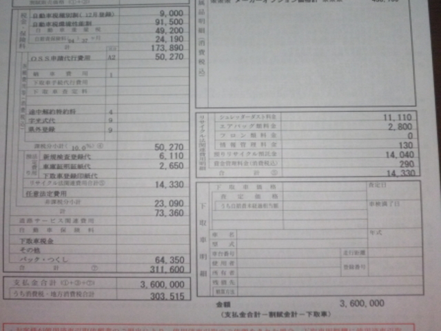 トヨタ90ヴォクシーの納車が決定しました。の画像